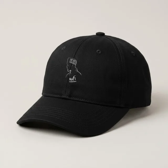 Black cap with the Kufi Productions logo